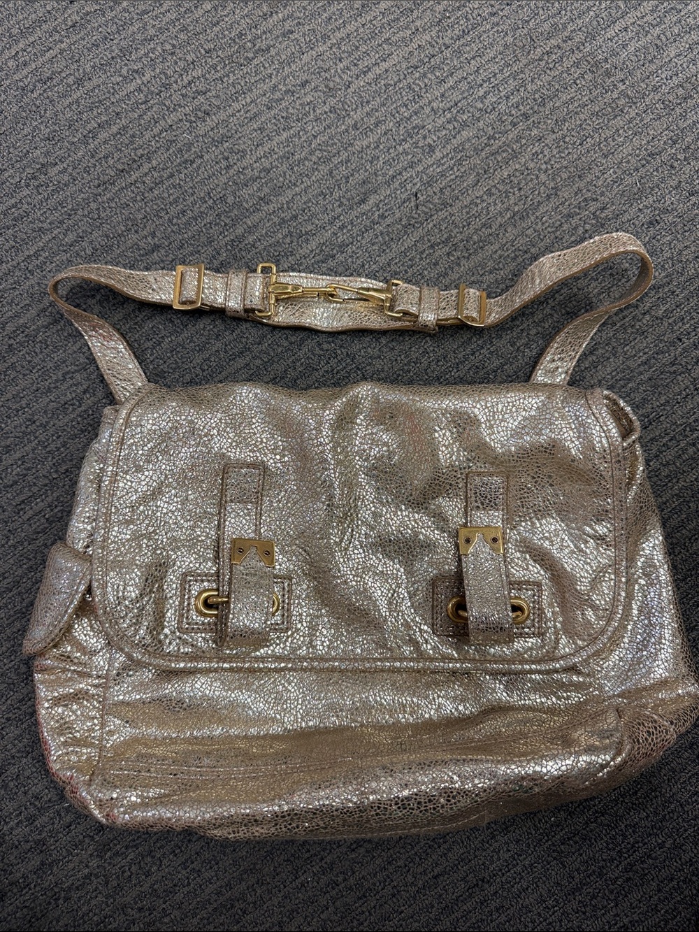 Yves Saint Laurent Metallic Gold Shoulder Bag